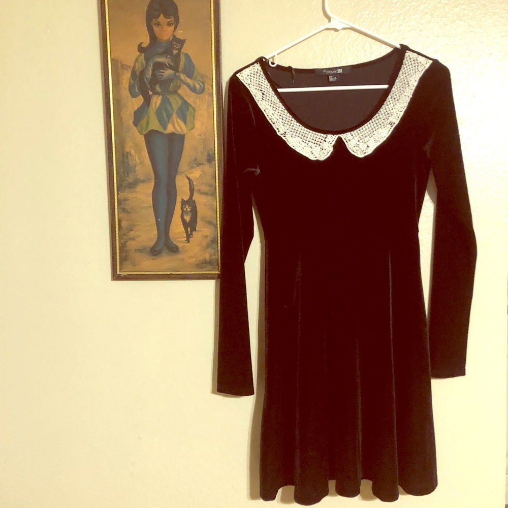 Peter Pan collar holiday dress forever21